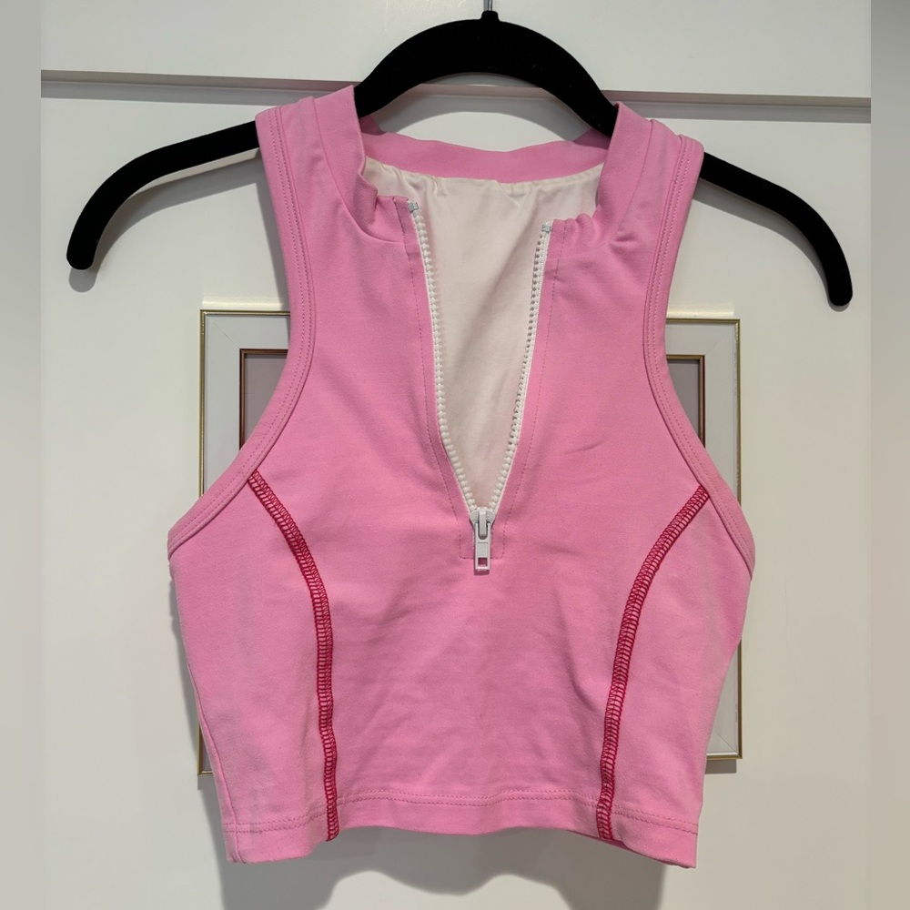 Year of Ours X Pink Lindsey Zip Front Tank